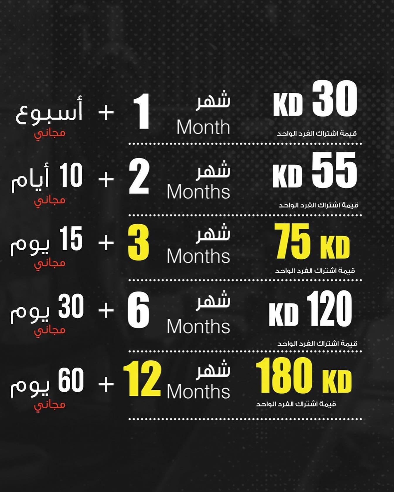 Energy Fitness Gym Pricing Plans